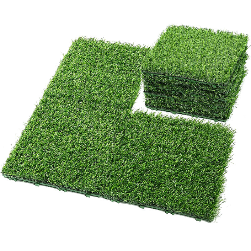 Kunstrasen Fliesen Set, 2 Stück, PE-Kunststoff, 3 cm Florhöhe, für Garten, Terrasse, Hochzeit und Deko