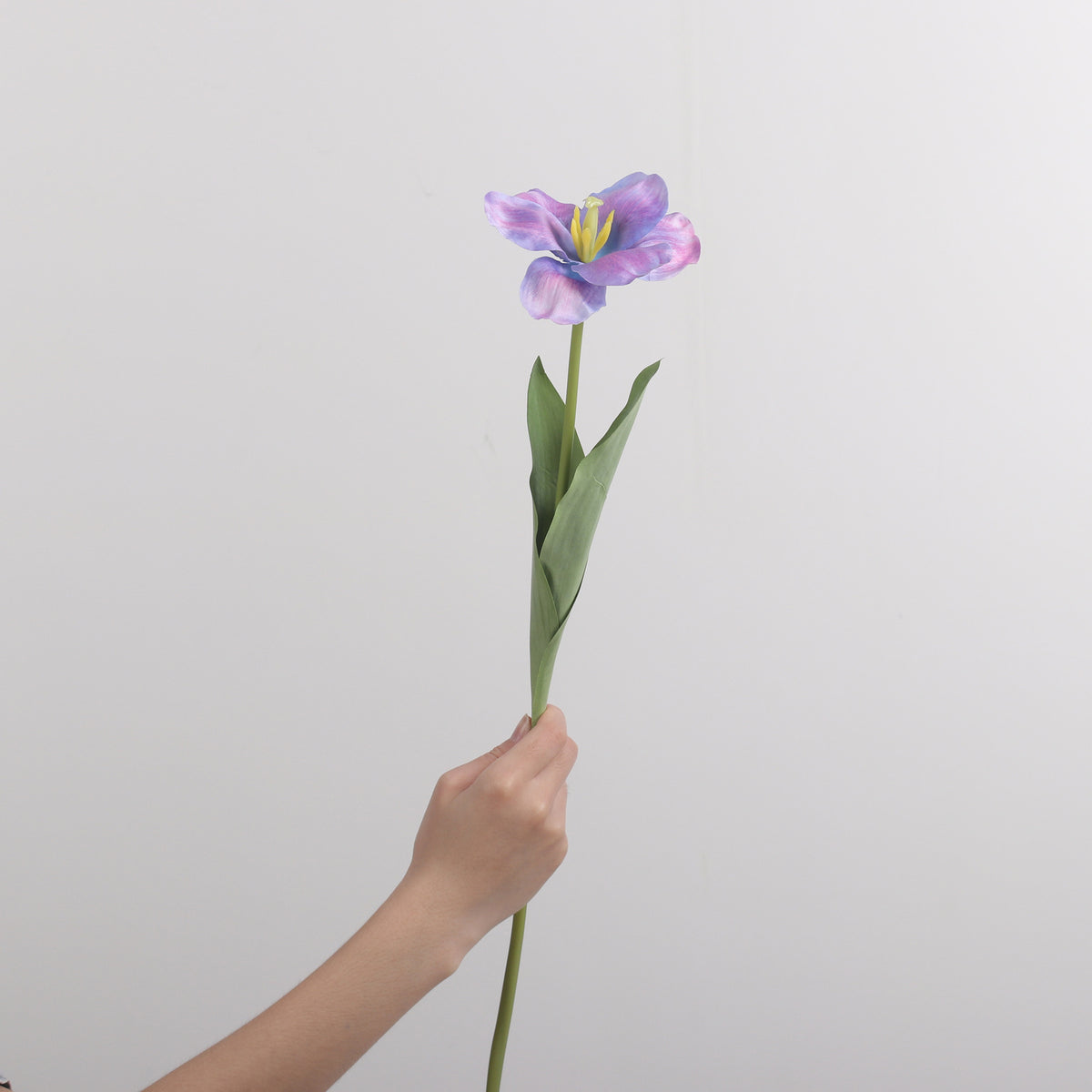 Künstliche Tulpe aus PU, einzelner Stiel mit 1 Blüte, 65 cm hoch, 10 cm Blütendurchmesser, für Hochzeiten und Wohnaccessoires