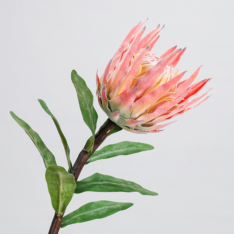 Künstliche Protea-Königsblume, einzelner Stiel, 56 cm Länge, für Hochzeitsdekoration und Inneneinrichtung