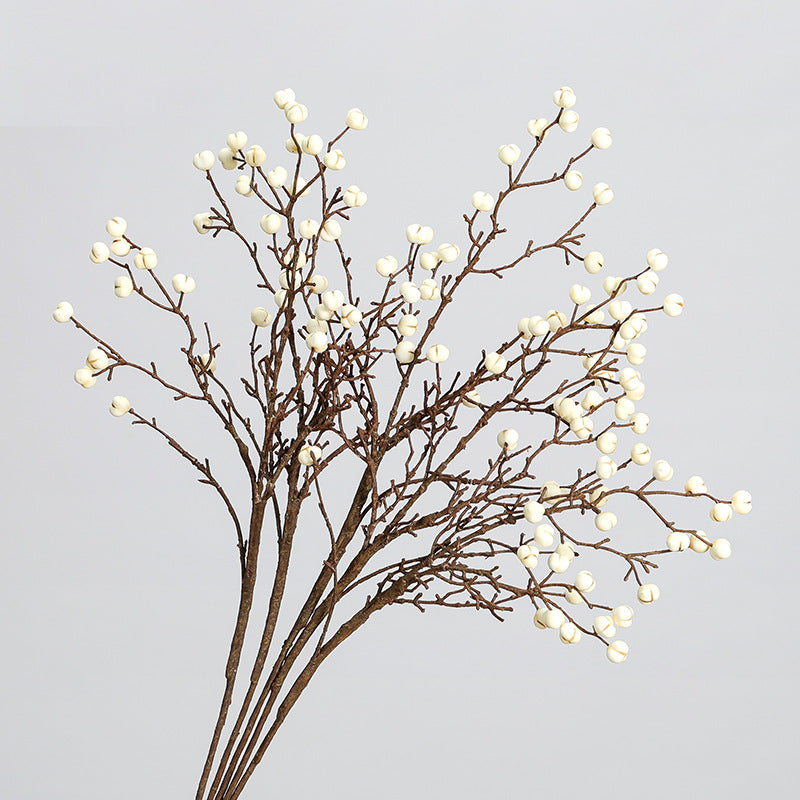 Künstlicher Trieb mit Waxberry-Früchten, 62 cm Länge, einzelner Stiel mit 23 Früchten, für Innendekoration und Floristik