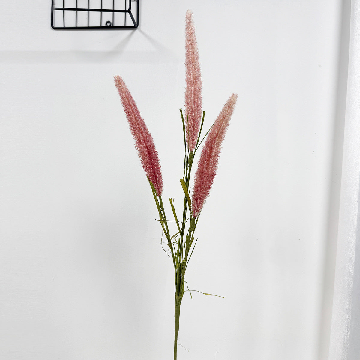 Künstliche Schilf- und Fuchsschwanzgräser, 3-Blüten-Busch, 90 cm, PE-Material, für Hochzeit, Wohnraum und Gewerbe