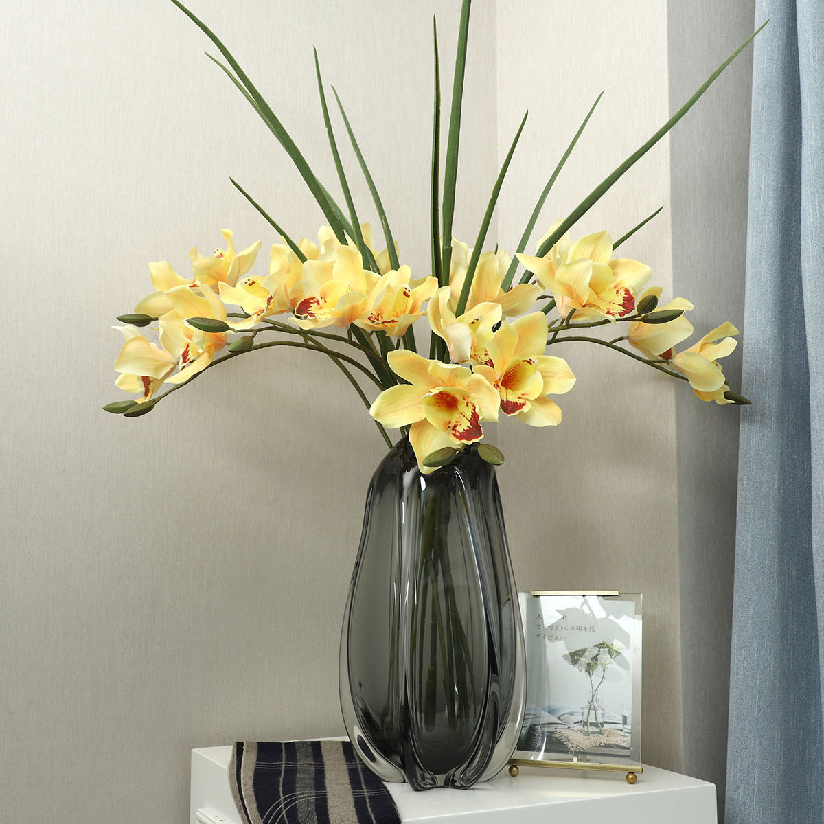 Künstliche Magnolie, 73 cm, Latex, moderne Inneneinrichtung, Hotel, Schaufensterdekoration, Hochzeit