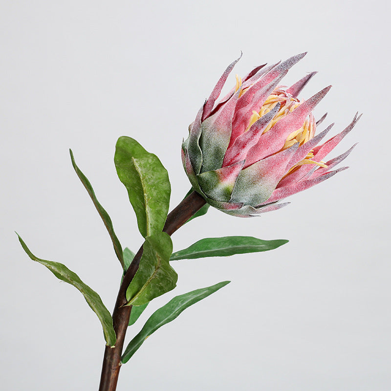 Künstliche Protea-Königsblume, einzelner Stiel, 56 cm Länge, für Hochzeitsdekoration und Inneneinrichtung