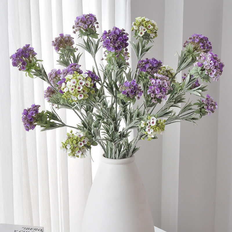 Künstliche Hortensie Snowball, 1 Stiel mit 3 Blüten, 78 cm, Seidenblumen für Innenraum, Hochzeit, Dekoration