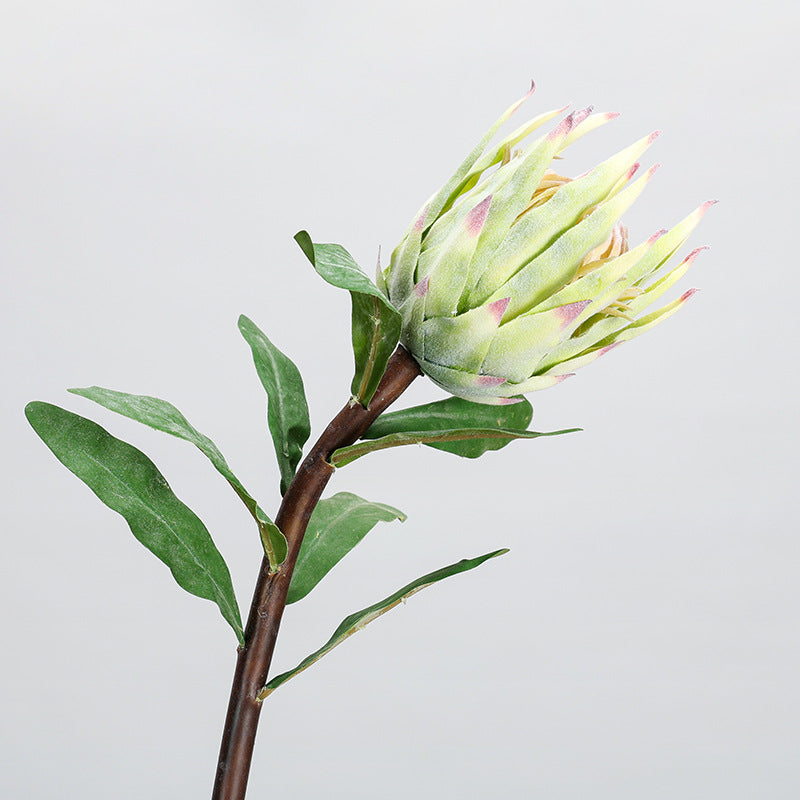Künstliche Protea-Königsblume, einzelner Stiel, 56 cm Länge, für Hochzeitsdekoration und Inneneinrichtung