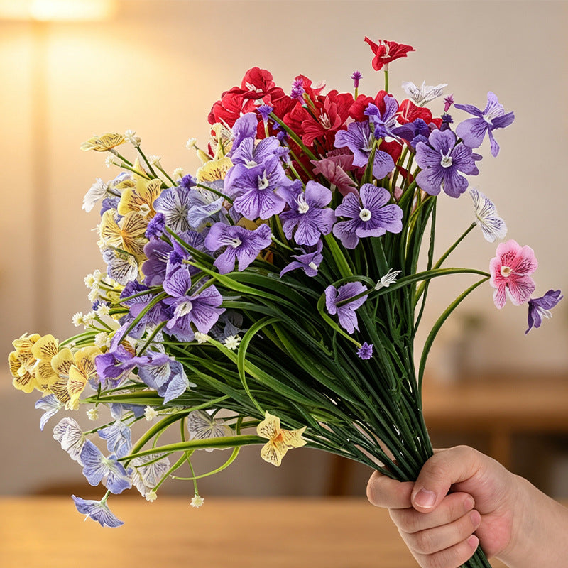 Künstlicher Wassergras-Busch aus Kunststoff, 1 Stück, Kunstpflanze für Hochzeit, Schaufenster und Blumentrog