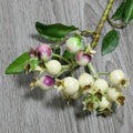 Künstliche Granatapfel-Fruchtdekoration, 25 cm, 14 Blüten, Plastik, für Innen- und Außenbereich