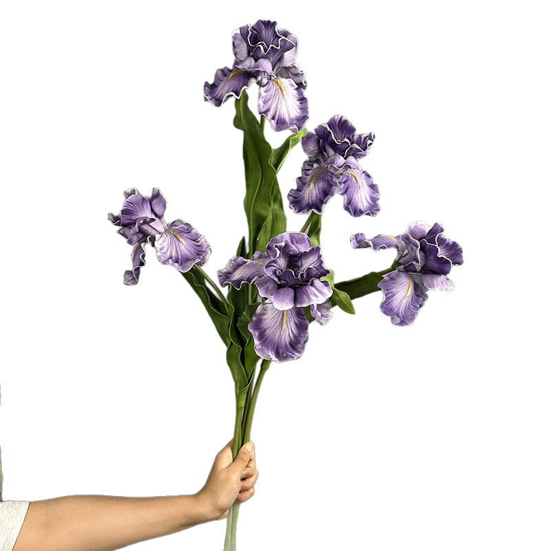 Künstliche Iris aus PU, 64 cm hoch, 15 cm Blütendurchmesser - für Hochzeiten, Büros, Hotels & Wohnaccessoires, 6 Farben