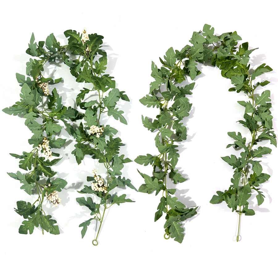 Künstliche Chrysanthemenblatt-Ranke, Girlande aus Kunstseide, 170 cm, biegbar, für Hochzeit, Hotel und Schaufenster