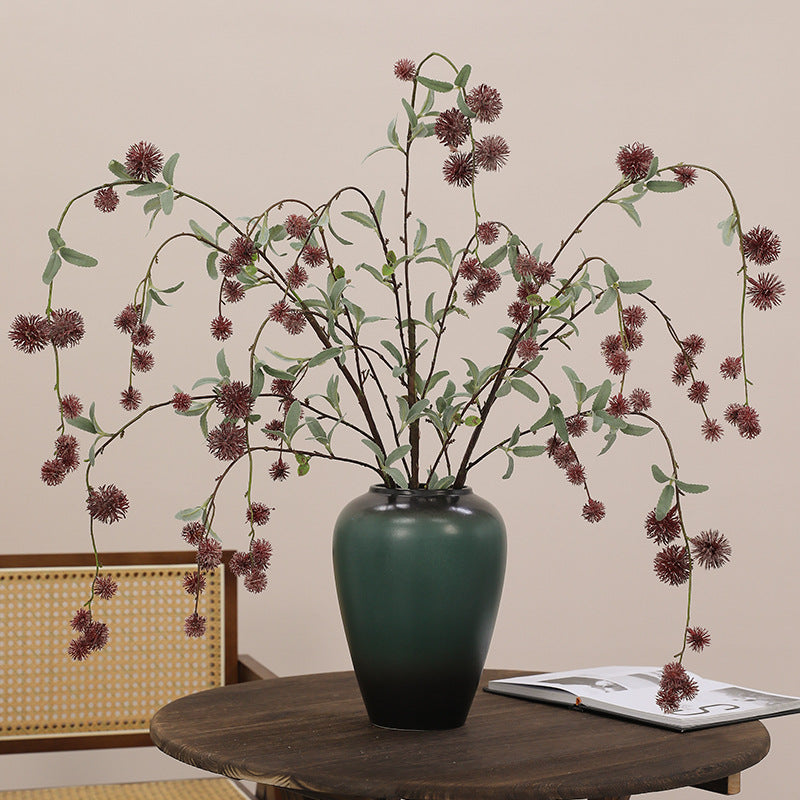 Künstliche Langstielige Ilex-Beeren, 116 cm, moderne Deko für Innen- und Außenbereich, Hochzeiten und Gewerbe