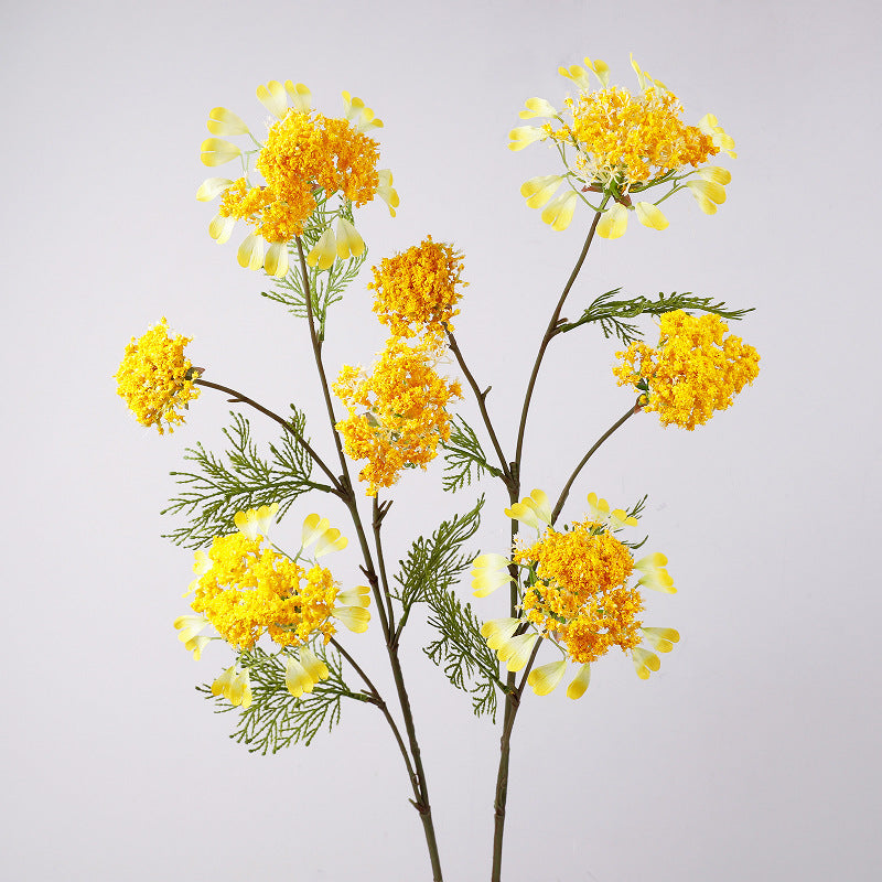 Künstliche Seidenblumen: 4-teilige Schneeballblüte & Löwenzahn, 96 cm, für Hochzeit, Dekoration, Inneraum, Einzelstiel, beugbar