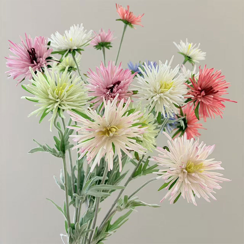Künstliche Gänseblümchen, 73 cm lange Einzelstängel mit 3 Blüten, aus Seidenstoff, für Zuhause, Schaufenster und Gewerberäume