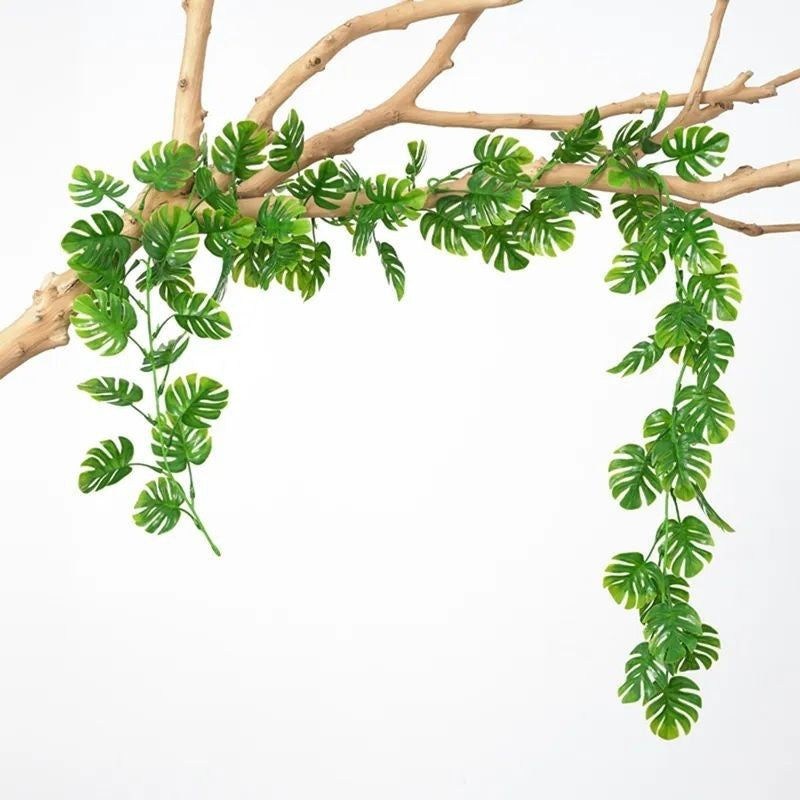 180 cm künstliche Monstera Ranke, Efeutute Deko, Kunstpflanze für Innendekoration, Wanddekoration, Hochzeit, Veranstaltungen, Büro