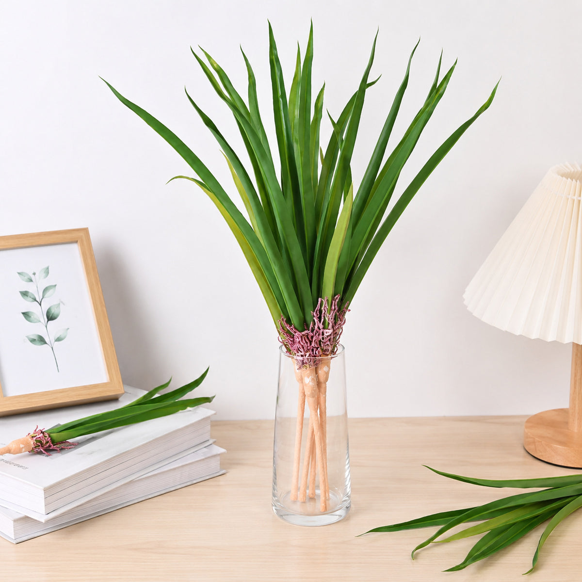 Künstliche Cattleya-Blattbüschel, 42 cm, PE/PVC, für Hochzeiten und Innenraumgestaltung