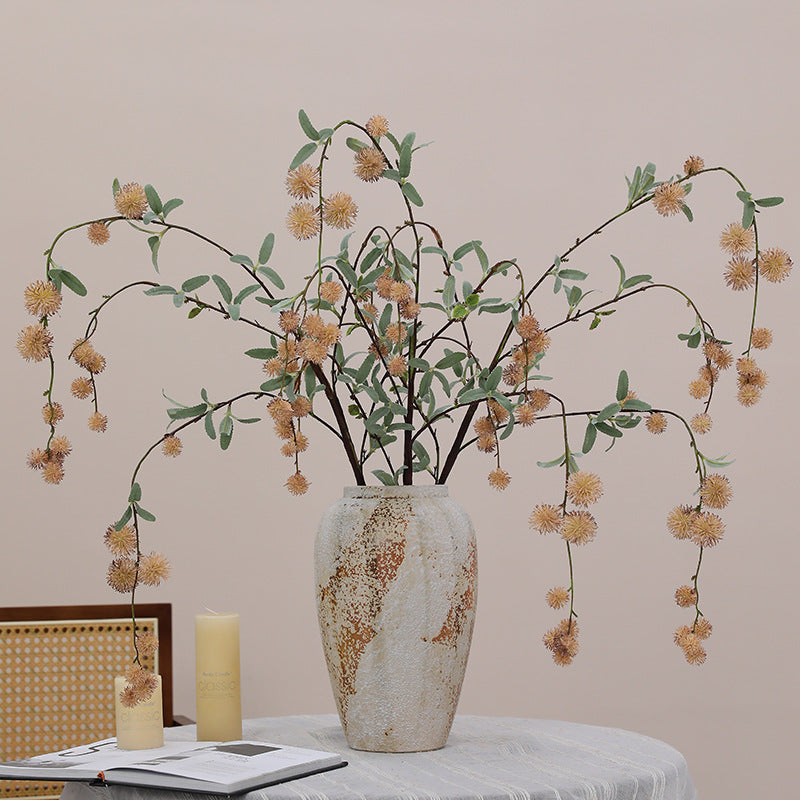 Künstliche Langstielige Ilex-Beeren, 116 cm, moderne Deko für Innen- und Außenbereich, Hochzeiten und Gewerbe