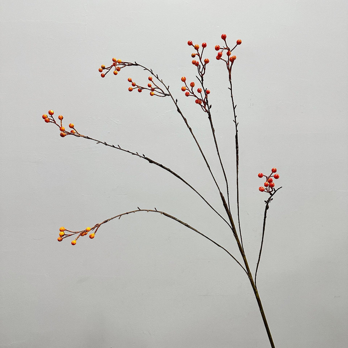 Künstliche Rote-Beeren-Busch-Dekoration, 140 cm langer Zierzweig aus Schaumstoff, für Hochzeiten, Innen- und Außendekoration