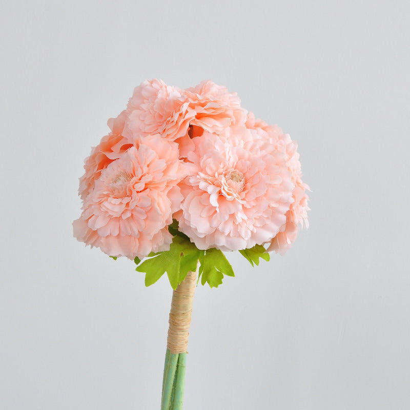 Künstliche Chrysanthemen-Blumenstrauß, 6 Blüten, 30 cm Höhe, aus Seidenstoff, für Zuhause und Gewerbe