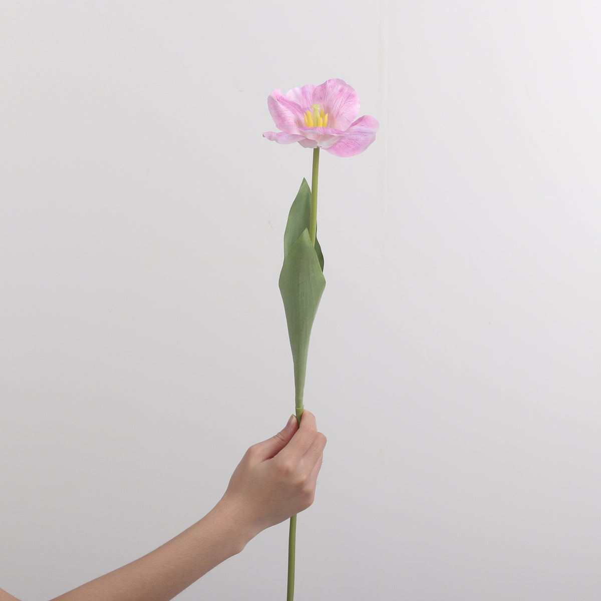 Künstliche Tulpe aus PU, einzelner Stiel mit 1 Blüte, 65 cm hoch, 10 cm Blütendurchmesser, für Hochzeiten und Wohnaccessoires