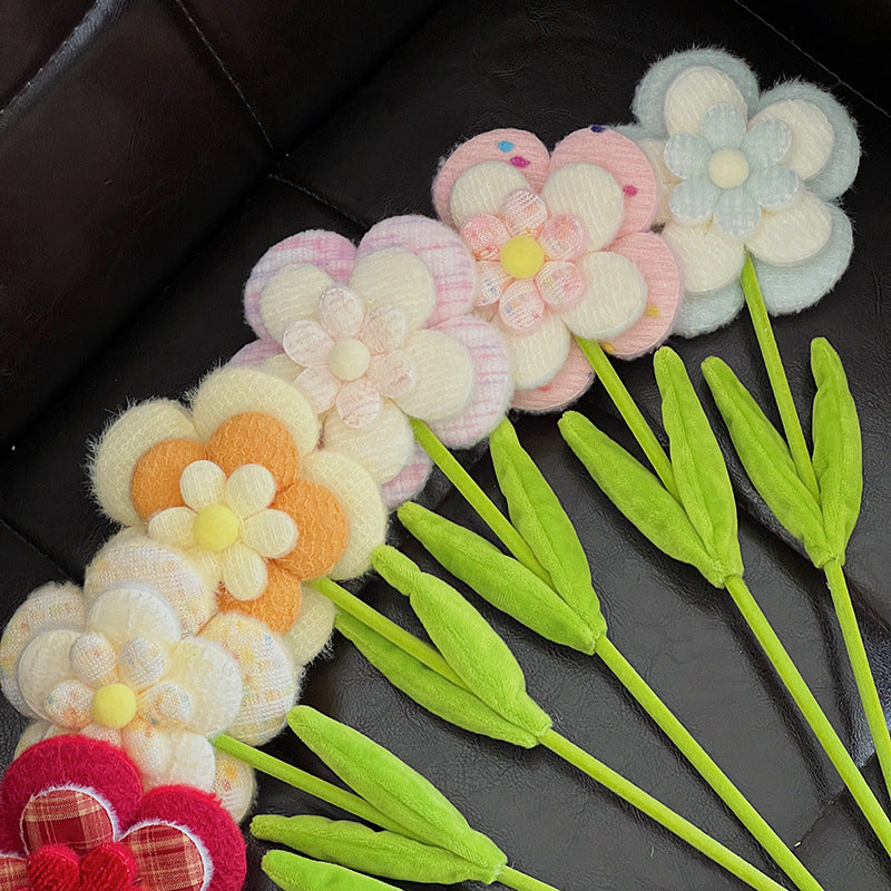 10er-Set künstliche Wildblumen, Einzelstiel mit 10 Blüten, 38 cm Länge, Flauschstoff, für Hochzeiten, Dekoration und Gewerbe