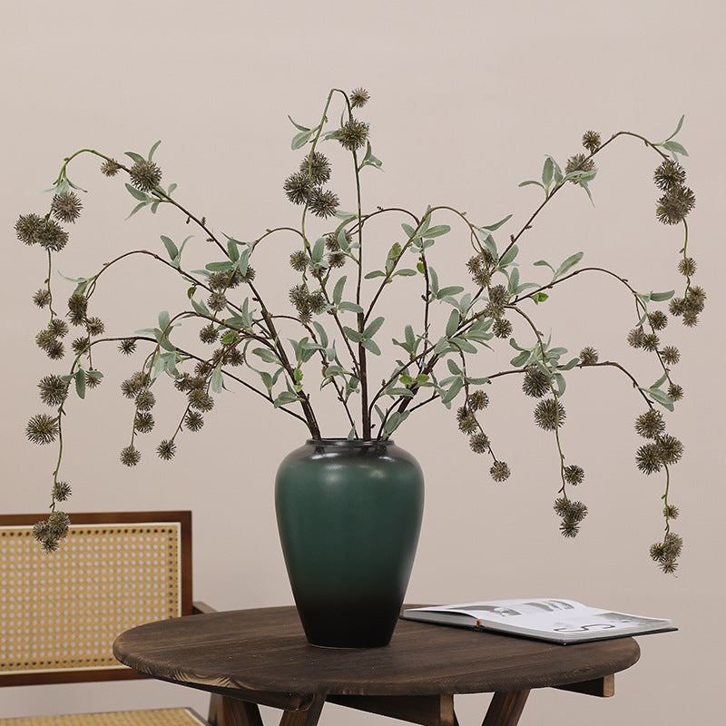 Künstliche Langstielige Ilex-Beeren, 116 cm, moderne Deko für Innen- und Außenbereich, Hochzeiten und Gewerbe