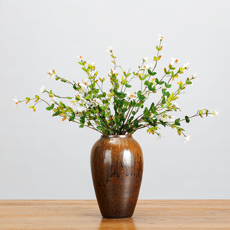 Rustikaler Wildblumen-Strauß aus Seidenstoff, 18 Blüten, 50 cm hoch, für Hochzeit, Dekoration, Büro