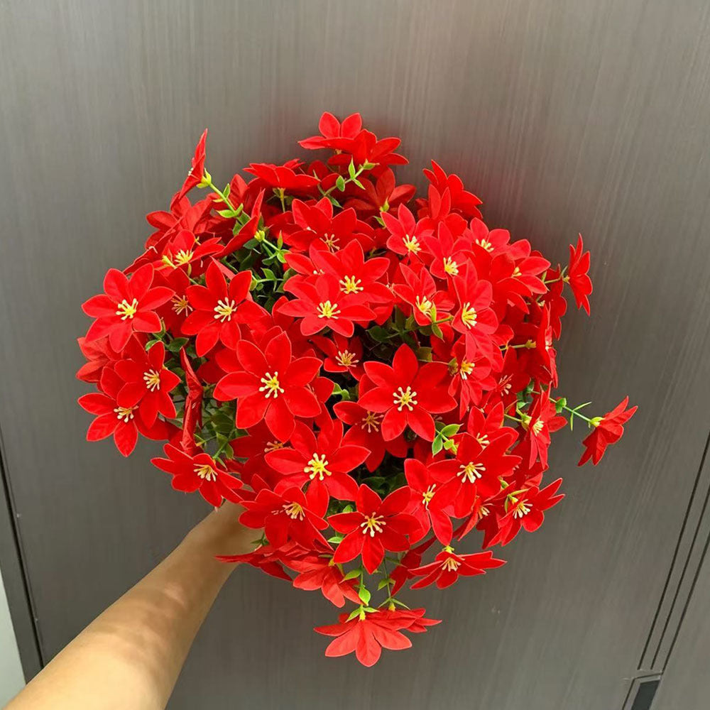 Künstliche Weihnachtsstern-Eukalyptus Einzelstängel, 30 cm, 10er-Pack, PE/PVC, für Hochzeiten, Innendekoration, ganzjähriger Einsatz