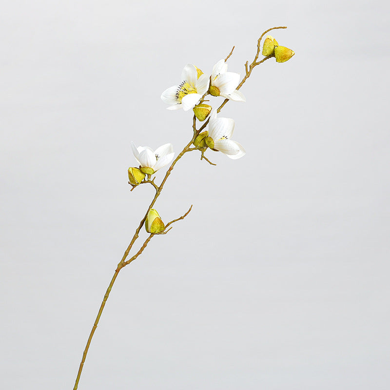 Künstliche Baumwollblüte, Einzelner Stiel mit 11 Blüten, 90 cm lang, für Innendekoration, Hochzeiten und kommerzielle Räume