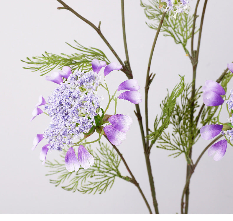 Künstliche Seidenblumen: 4-teilige Schneeballblüte & Löwenzahn, 96 cm, für Hochzeit, Dekoration, Inneraum, Einzelstiel, beugbar