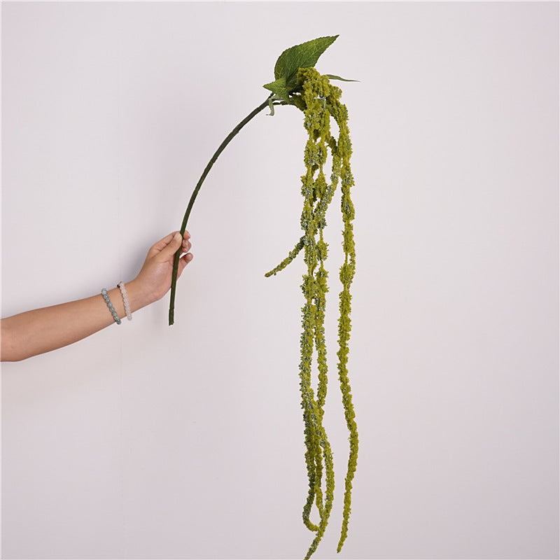 125 cm lange Amaranth-Girlande aus Schaumstoff, realistisch, für Hochzeiten, Innen- und Außendekoration, ohne Vase