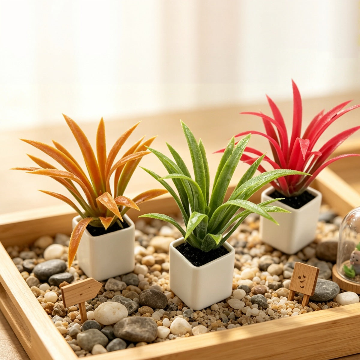 Mini-Deko-Ananas aus Kunststoff, 7 cm Topf, 6 cm Höhe, für Innendekoration, Modellbau und Dioramen