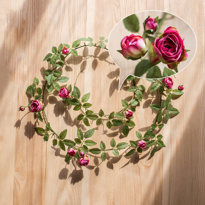 Künstliche Rose Garland, Angus Rose Ranke, 145 cm lang, Seidenstoff, für Hochzeitsdekoration, Wandschmuck
