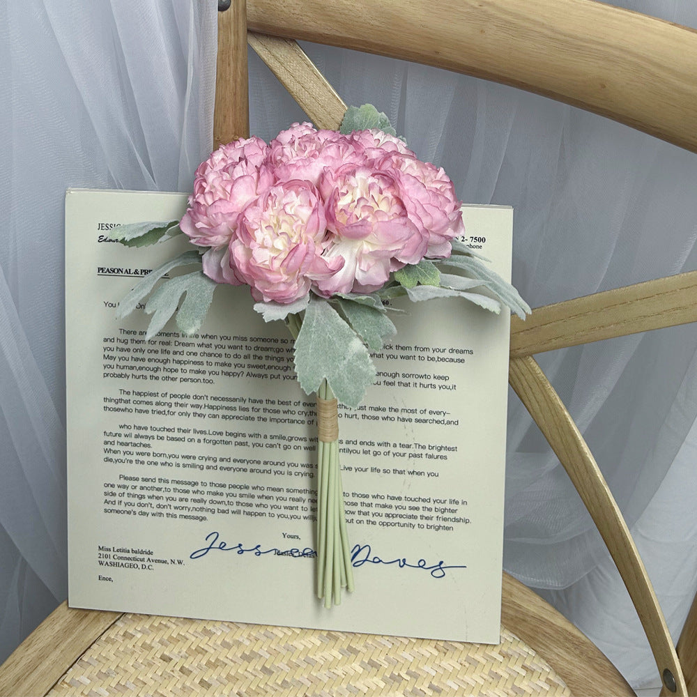 Künstliche Lotusblumenstrauß, 8-stänglig, Höhe 32 cm, Breite 20 cm, für Hochzeiten, Innendekoration und Veranstaltungen