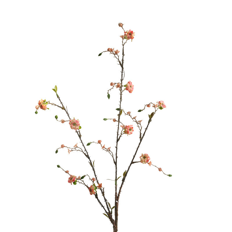Künstliche Christusdorn-Blüte, Einzelstiel mit 8 Blüten, 91 cm, aus Seidenstoff, für Innendekoration