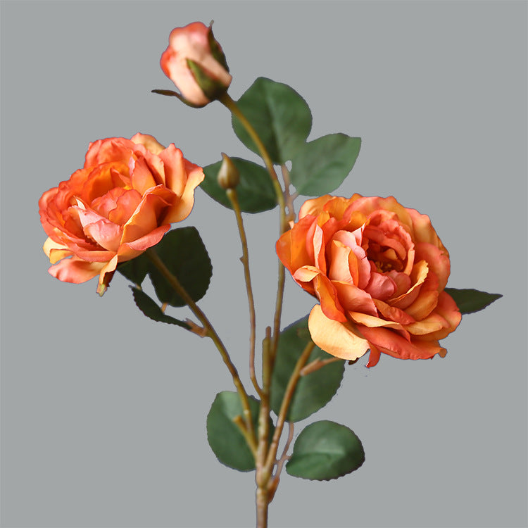 Künstliche Pfingstrose Seidenblume, 53 cm, 3 Blüten, retro ländlich, für Hochzeit Dekoration Shop Fensterbank