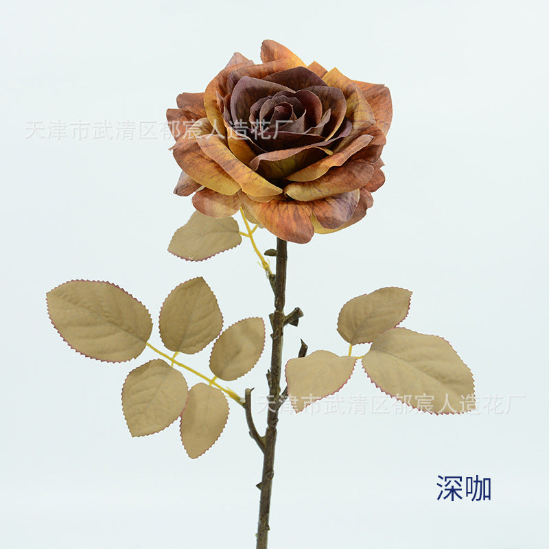 Künstliche Rosen, Seidenblumen Bouquet mit 3 Stielen, 49 cm, für Hochzeit, Dekoration, Büro
