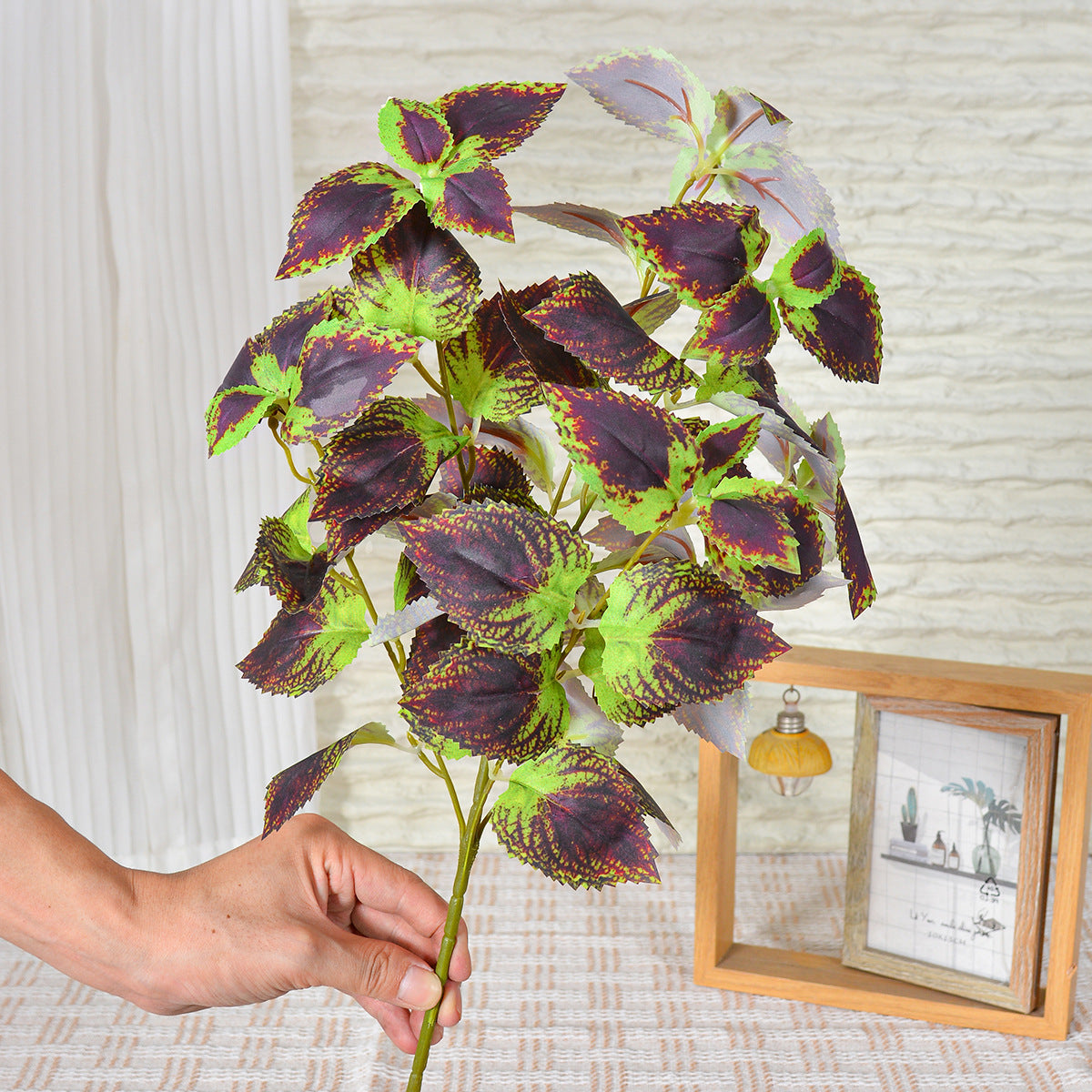 Künstliche Coleus-Pflanze, 45 cm, Buschform, für Innenraum, Hotel- und Schaufensterdekoration