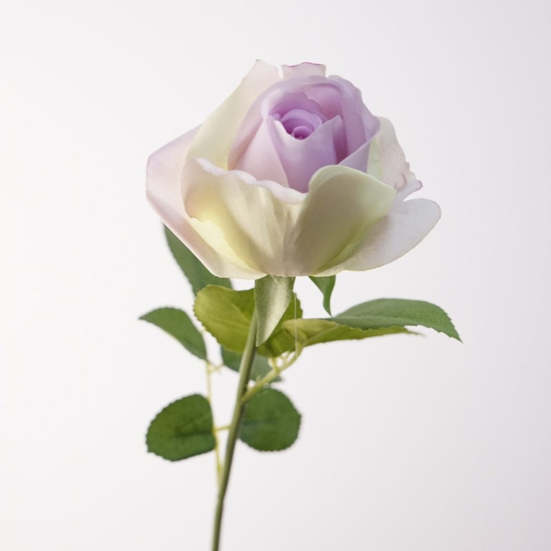 Künstliche Rose, einzelne Stiel mit 1 Blüte (47 cm), Seidenstoff, modern, für Hochzeit, Dekoration, Büro