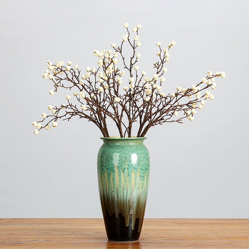 Künstlicher Trieb mit Waxberry-Früchten, 62 cm Länge, einzelner Stiel mit 23 Früchten, für Innendekoration und Floristik