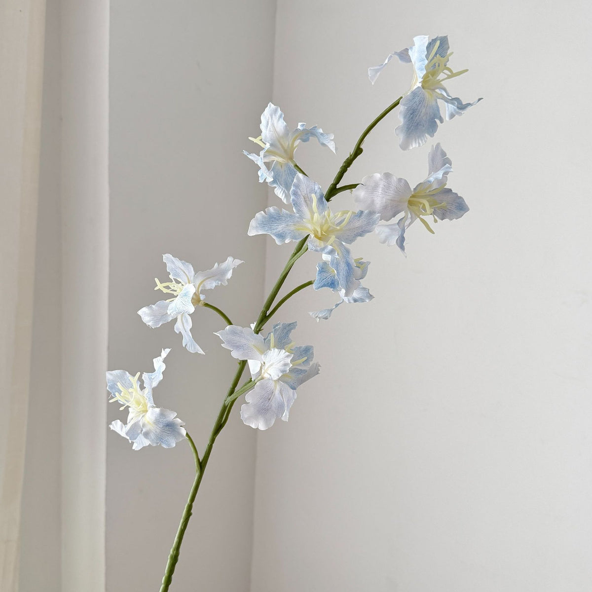 Künstliche Iris mit 9 Blüten, 94 cm hoch, aus Seidenstoff, für Hochzeiten, Innen- und Außendekoration