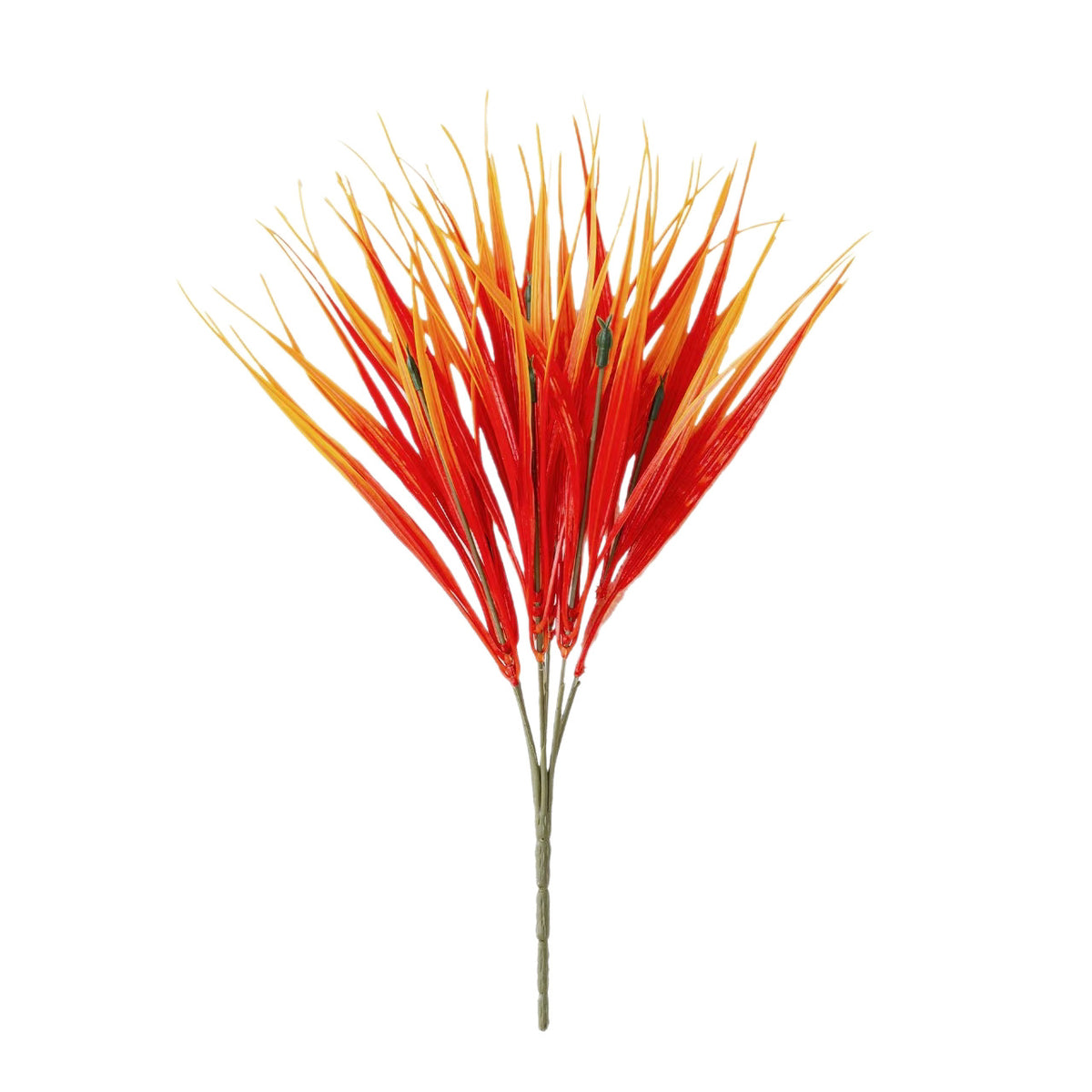 Künstliches Frühlingsgras, Büschel mit 7 Zweigen, 35 cm, Kunststoff (PE/PVC), 5er-Pack, für Hochzeit, Haus und Garten