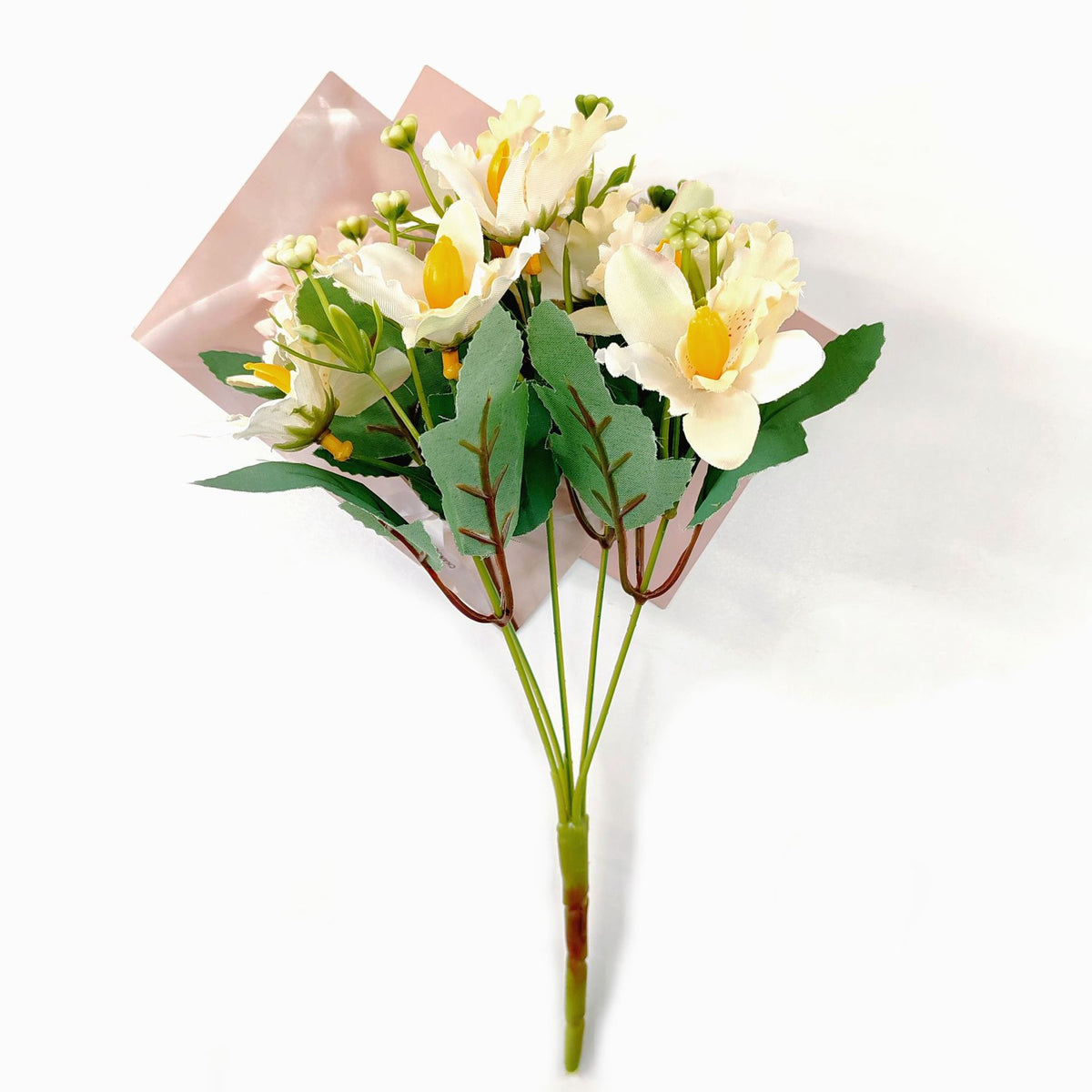 Künstliche Cattleya-Blumenstrauß, 30 cm hoch, 10 Blüten, Seidenstoff, rustikaler Stil, für Hochzeiten und Innendekoration