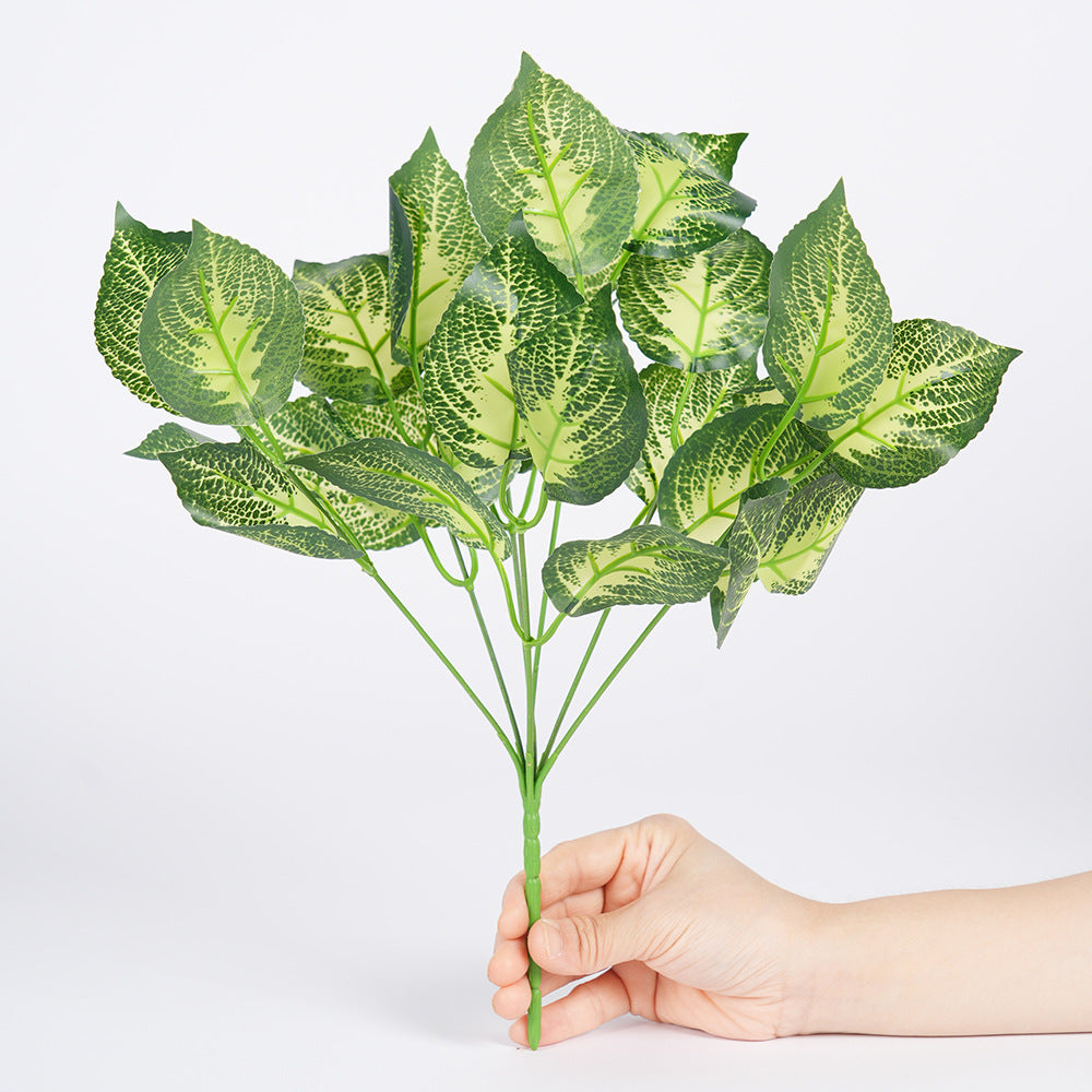 Künstliche Shiso-Blätter, 36 cm, Kunststoff, für Dekoration und Innenraum