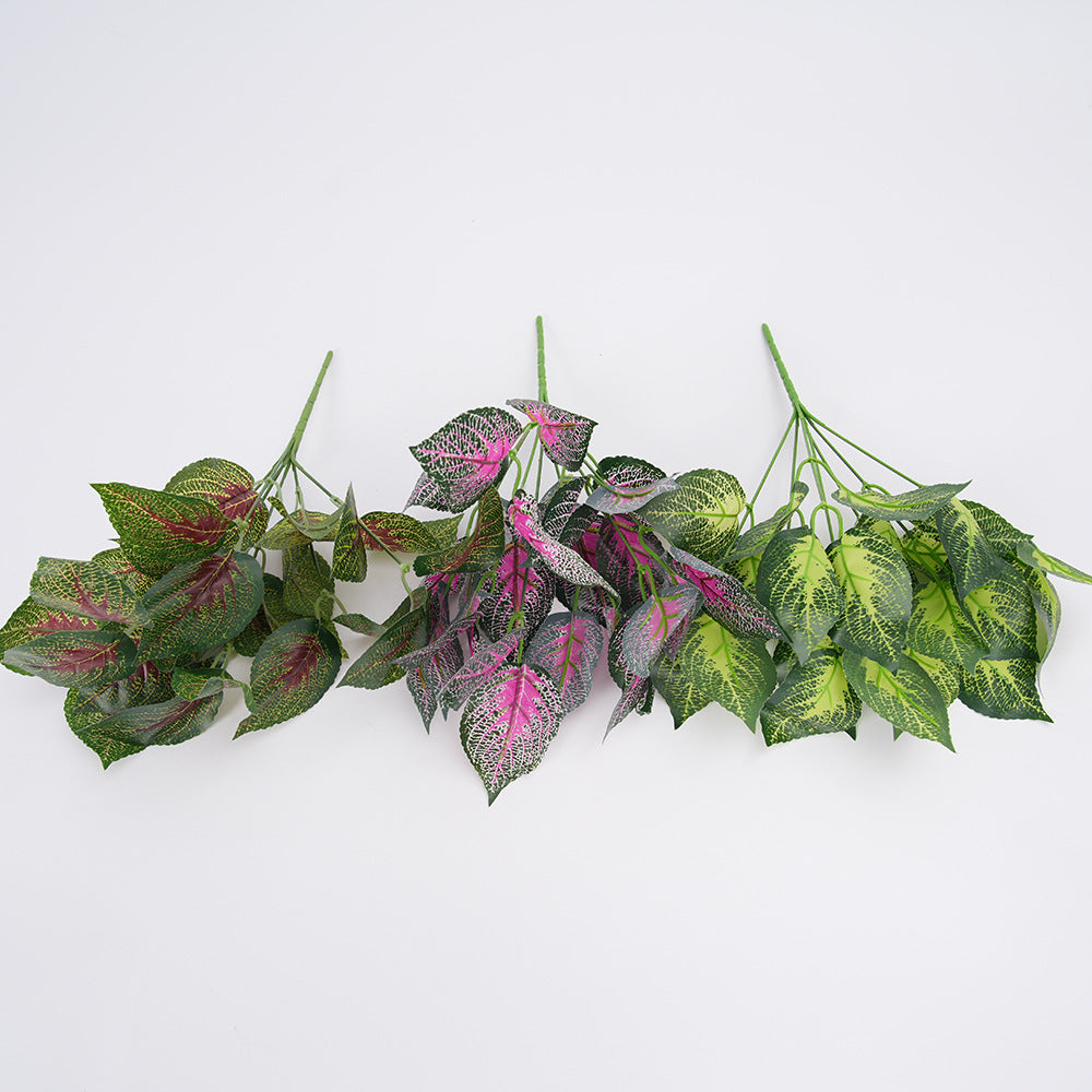 Künstliche Shiso-Blätter, 36 cm, Kunststoff, für Dekoration und Innenraum