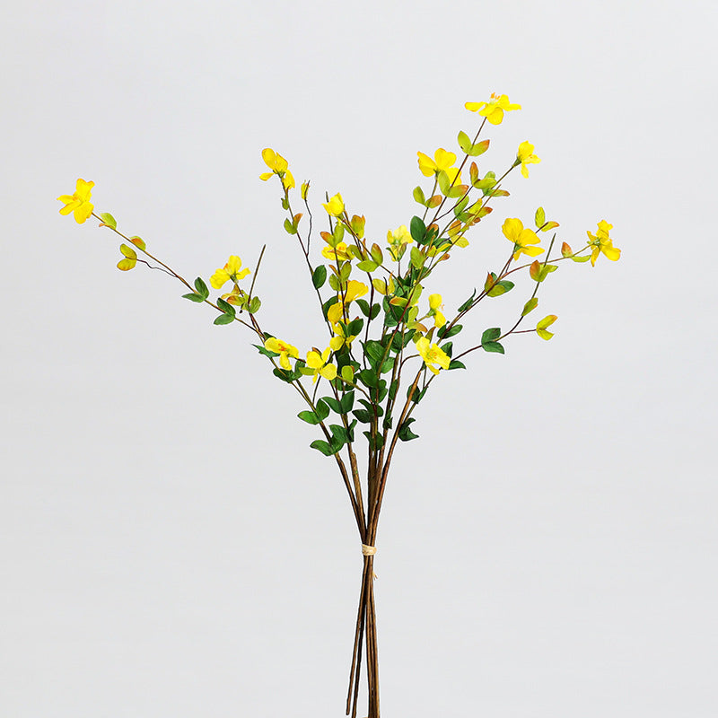 Rustikaler Wildblumen-Strauß aus Seidenstoff, 18 Blüten, 50 cm hoch, für Hochzeit, Dekoration, Büro