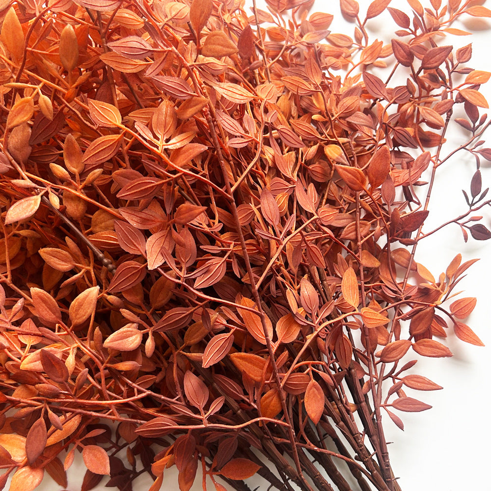 Künstlicher Himmelsbambus (Nandina), Einzelzweig, Kunststoff, 3 Farben, für Floristik, Hochzeit und Dekoration