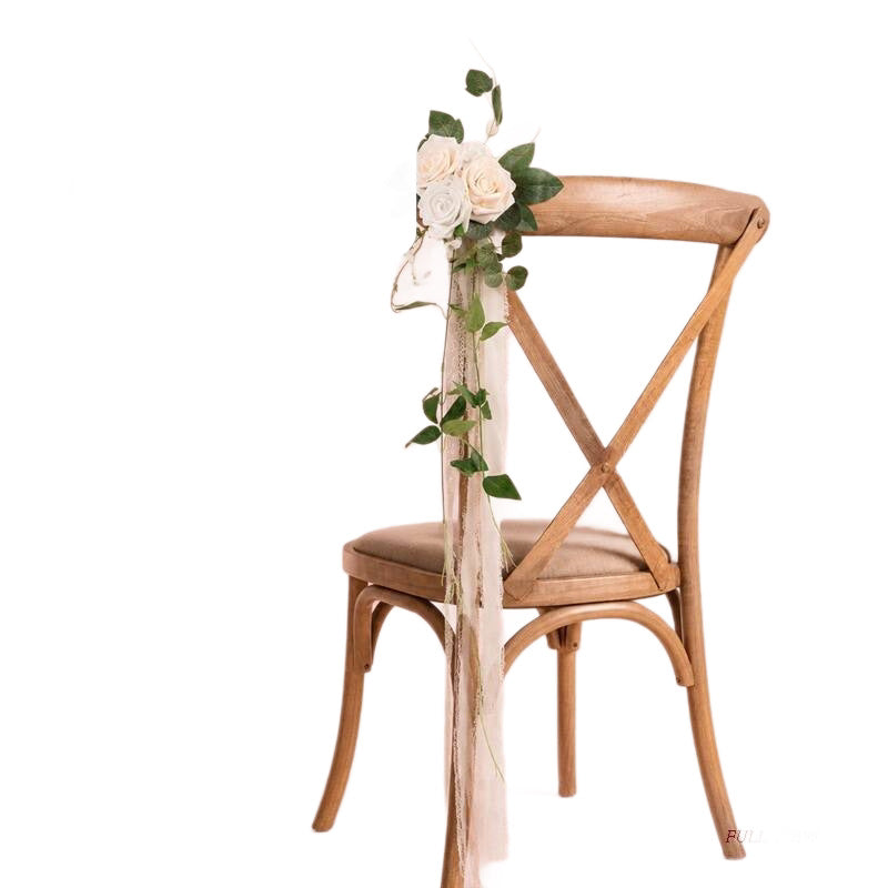 Künstliche Eukalyptus-Ranke mit Rosen, 30 cm, für Hochzeitsdekoration und Raumgestaltung