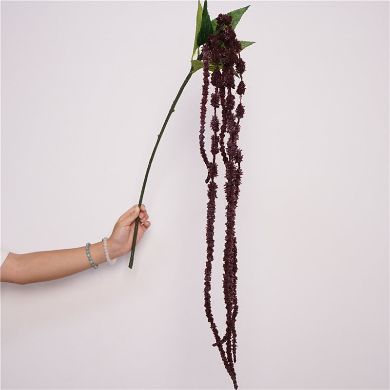 125 cm lange Amaranth-Girlande aus Schaumstoff, realistisch, für Hochzeiten, Innen- und Außendekoration, ohne Vase