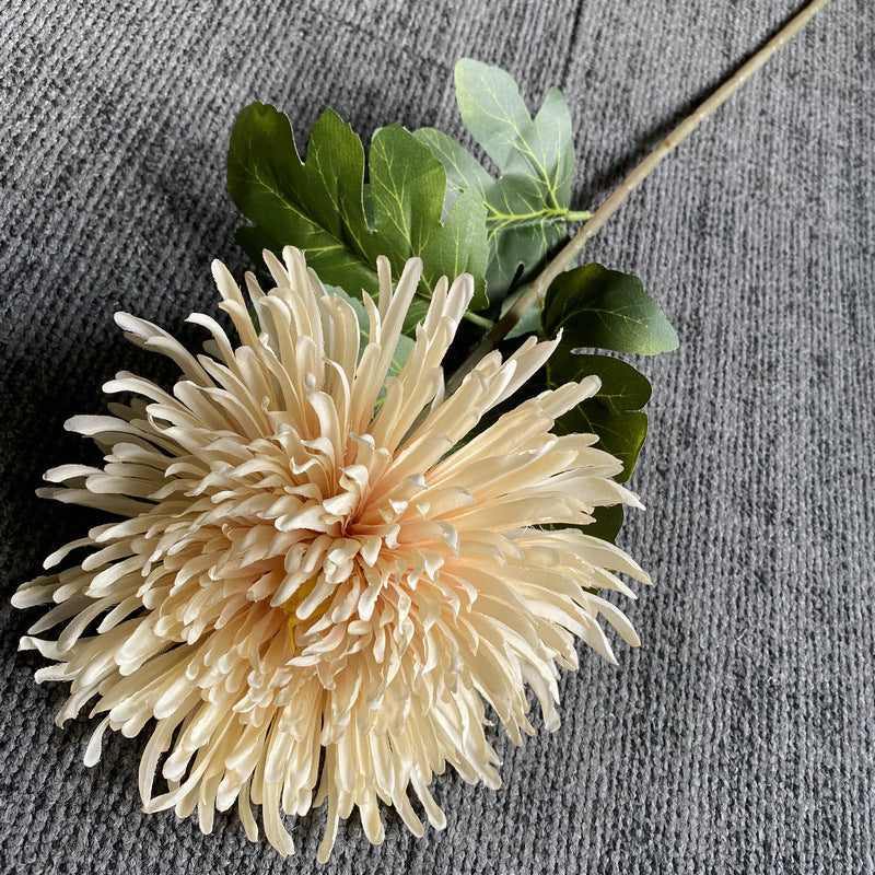 Künstliche Chrysantheme, einzelner Stiel mit 18 cm Blüte, 73 cm hoch, aus Seidenstoff, für Hochzeiten und Innendekoration