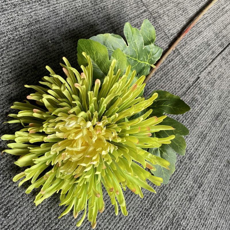 Künstliche Chrysantheme, einzelner Stiel mit 18 cm Blüte, 73 cm hoch, aus Seidenstoff, für Hochzeiten und Innendekoration