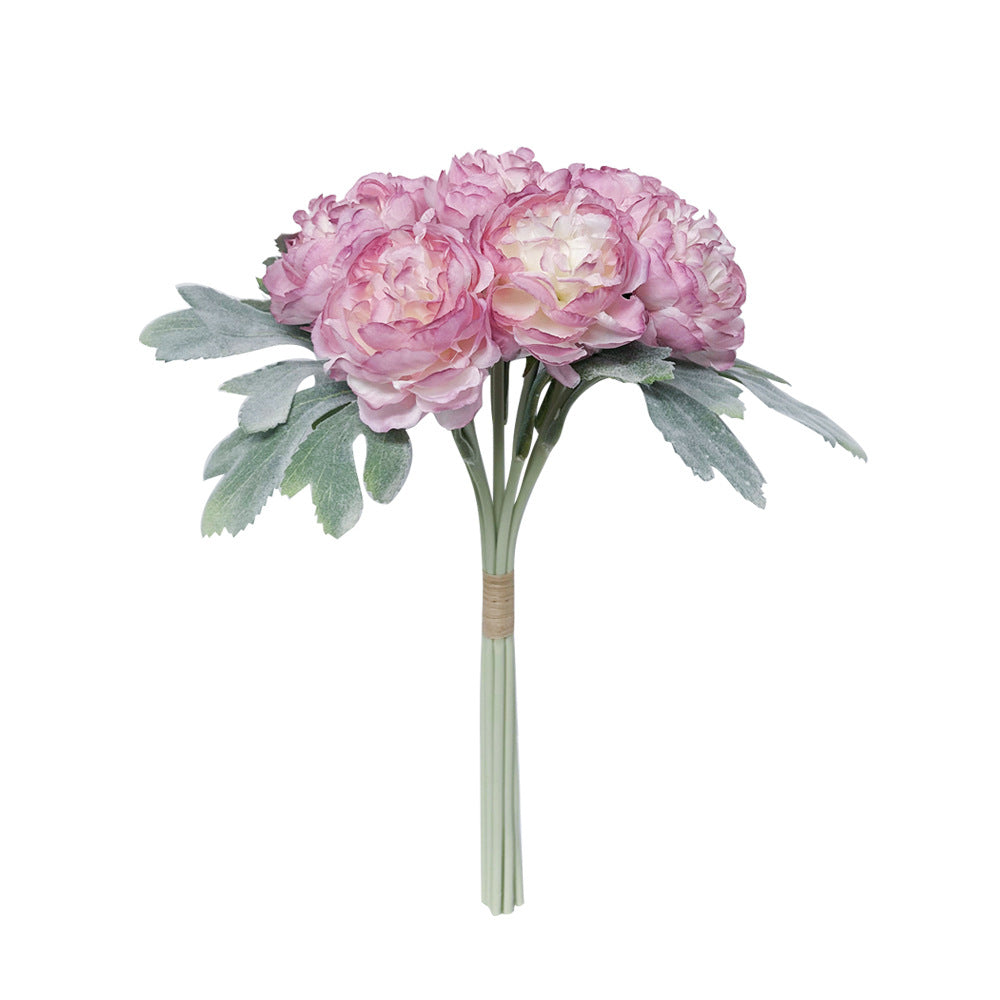 Künstliche Lotusblumenstrauß, 8-stänglig, Höhe 32 cm, Breite 20 cm, für Hochzeiten, Innendekoration und Veranstaltungen